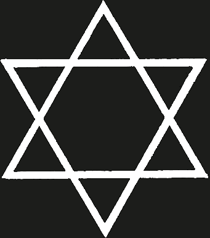 L'Etoile de Sion, symbole officiel de l'Etat d'Israël, du Talmud, des Synagogues, de toutes les sectes de Judaïsme.