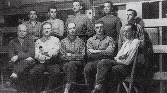 Adrien Arcand and his men in Fredericton concentration camp, WWII
