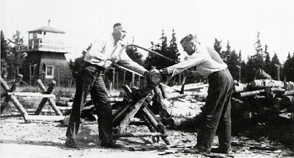 Splitting or sawing wood was not a typical form of exercise for Adrien Arcand