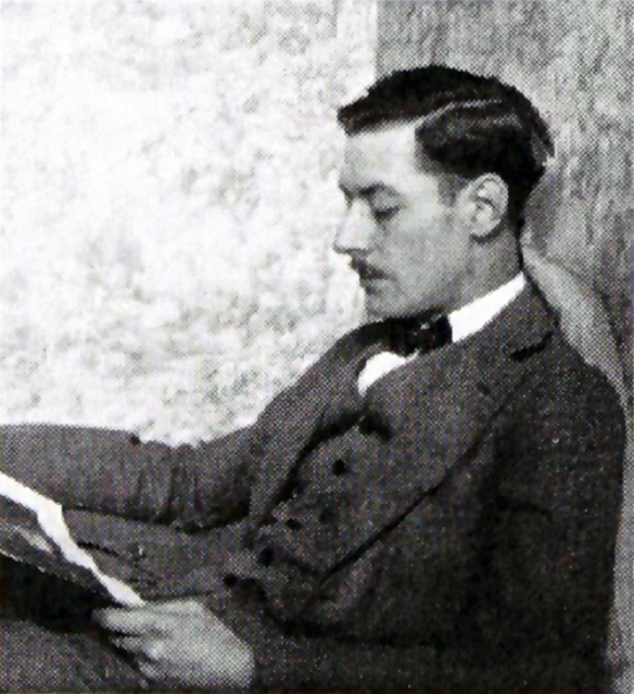 Young Adrien Arcand reading (date unknown)